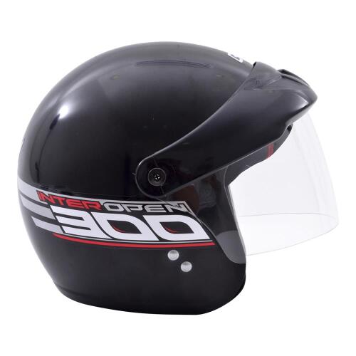 Capacete De Moto Aberto 58 Gow Inter Open 300 Com Viseira - Preto
