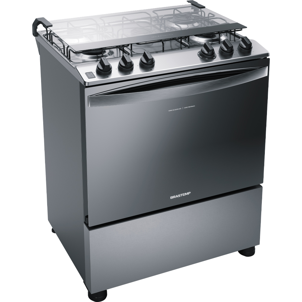Fogão Brastemp 5 Bocas Automático Mesa de Inox Forno 96L é boa?