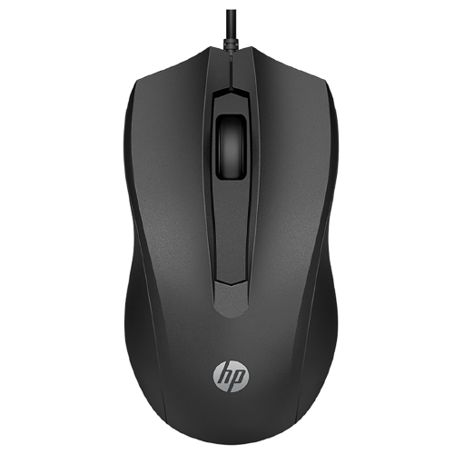 Mouse Com Fio Hp 100 Usb 1600Dpi Sensor Óptico Ergonômico - Bivolt