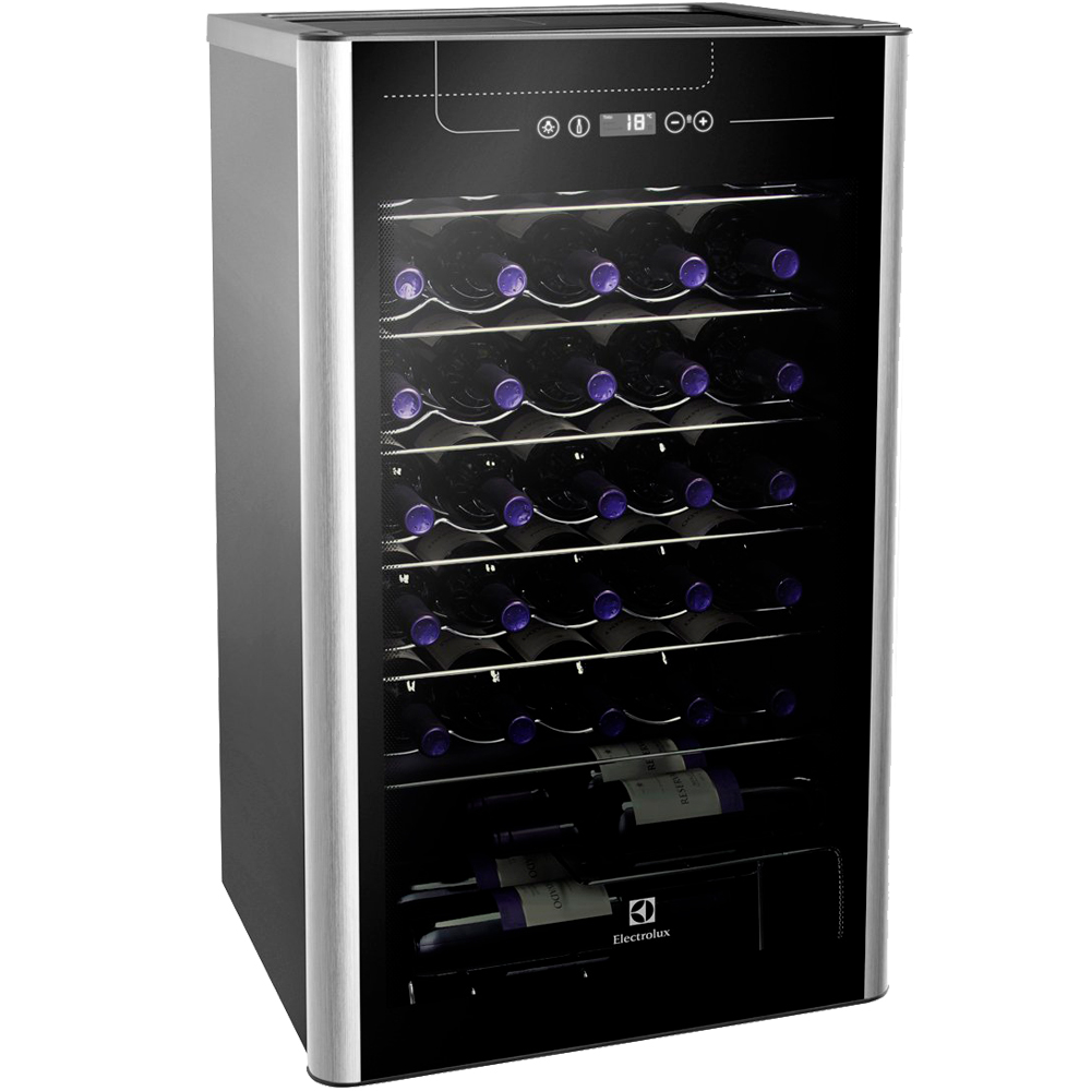 Adega Climatizada Electrolux 34 Garrafas Vidro Duplo 4ºC ACS34 Menor preço em Adega Climatizada Electrolux 34 Garrafas Vidro Duplo 4ºC ACS34