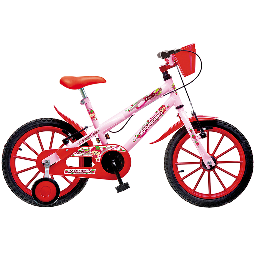 Bicicleta Infantil Aurora Fest Colli Aro-16 Com Freios V-Brake, Rodas de  Apoio e Cestinha - Rosa e Azul