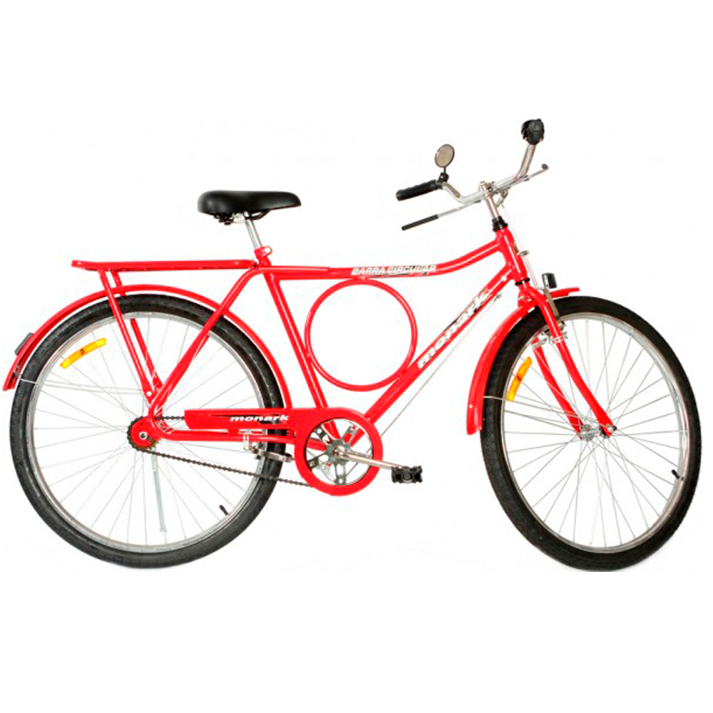Bicicleta Aro 26 Monark Barra Circular Freio Varão - Vermelho