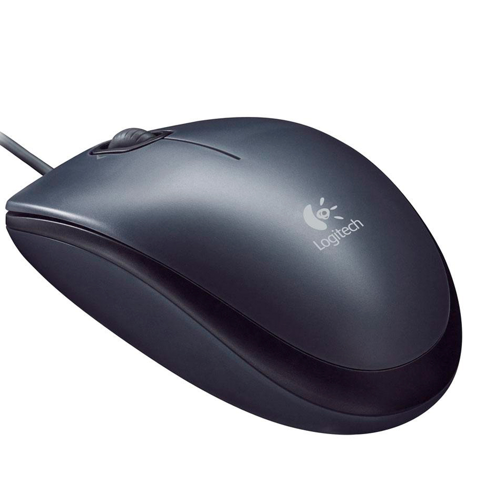 Mouse Com Fio Logitech M90 Usb Sensor Óptico Plug And Play - Preto - Preto