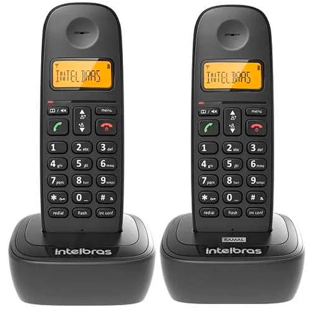 Telefone Intelbras Ts-2512 Sem Fio Com Ramal E  Base Dect 6.0 Ghz - Preto - Quadriband