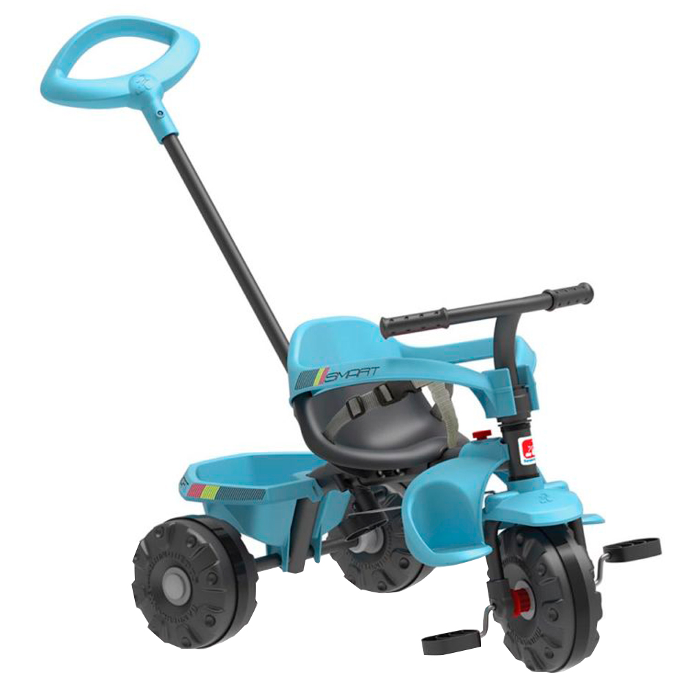 Triciclo Infantil Com Empurrador Velocita Classic Azul - Bom Preço Magazine