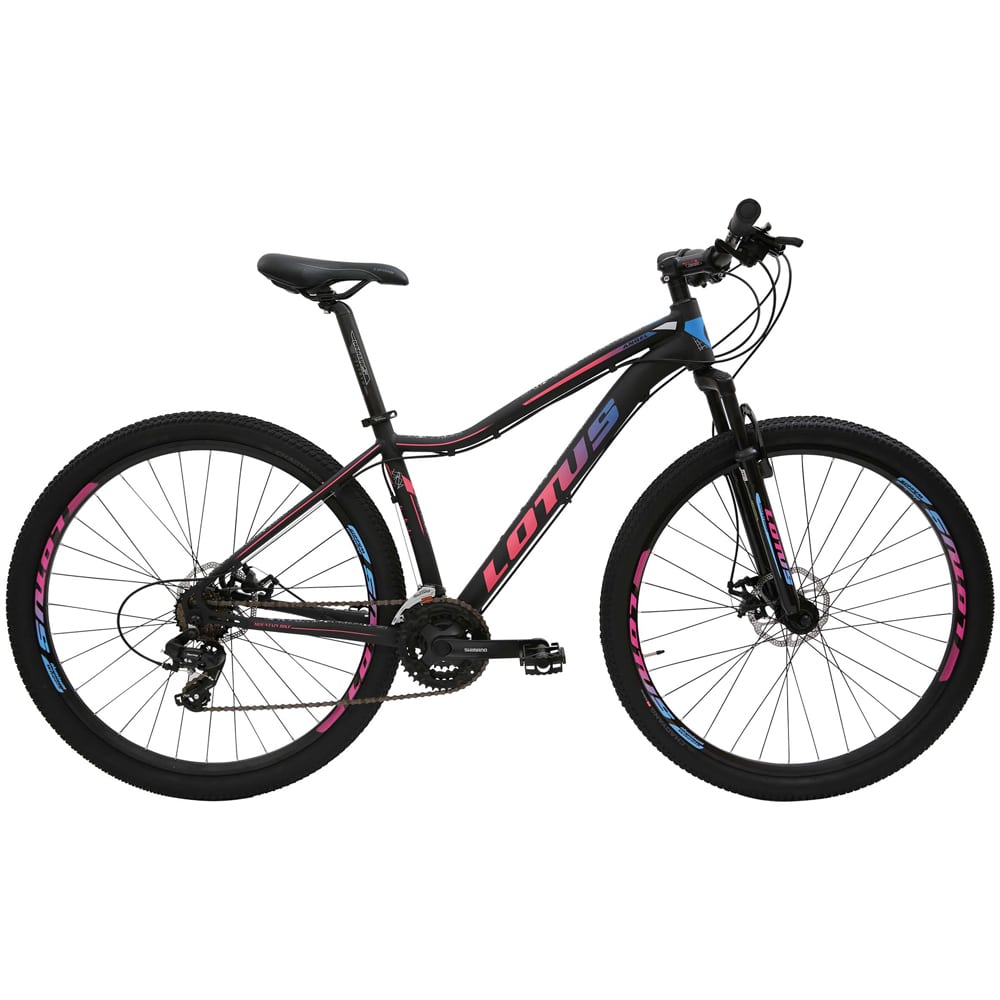 Bicicleta Cairu Angel Aro 29 Susp. Dianteira 21 Marchas - Azul/preto/rosa