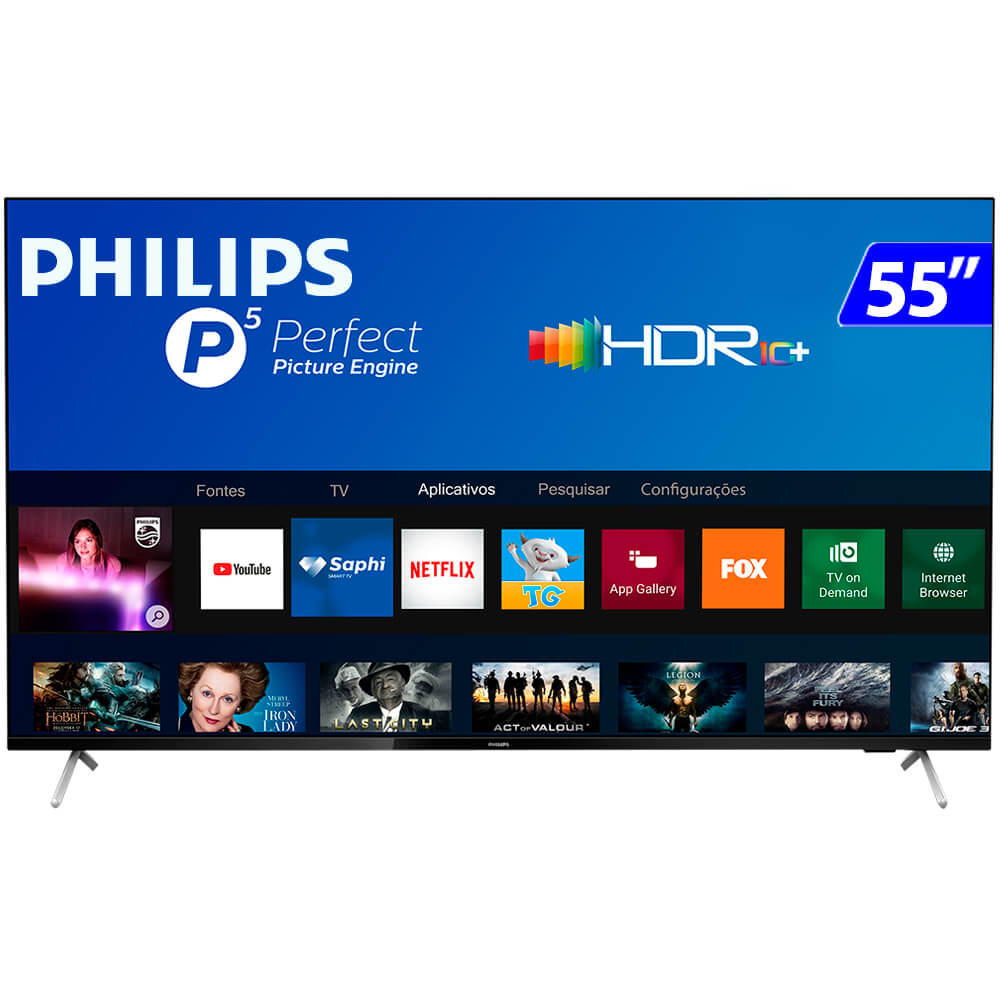 Smart TV Philips LED 55" 4K UHD WiFi Saphi HDMI 55PUG7625