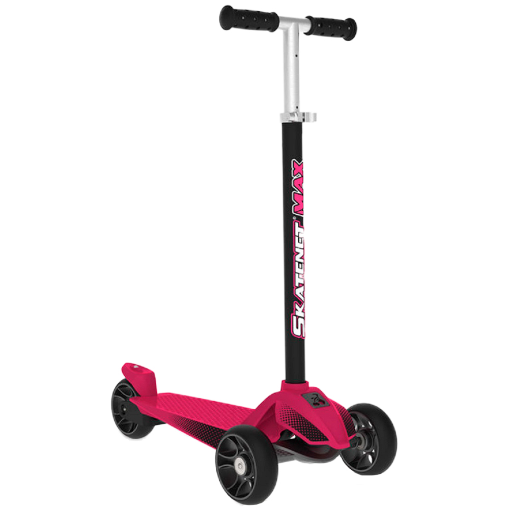 Patinete Skatenet Max 3 Rodas Com Suspensão Dianteira Bandeirante - Rosa