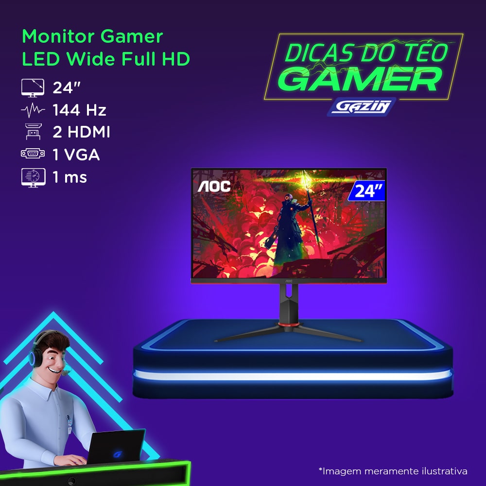 Monitor Gamer Aoc Hero Led 24 Wide Full Hd Hdmi 144hz Freesync 24g2 Monitor Gamer Aoc Hero Led 24 Wide Full Hd Hdmi 144hz Freesync 24g2
