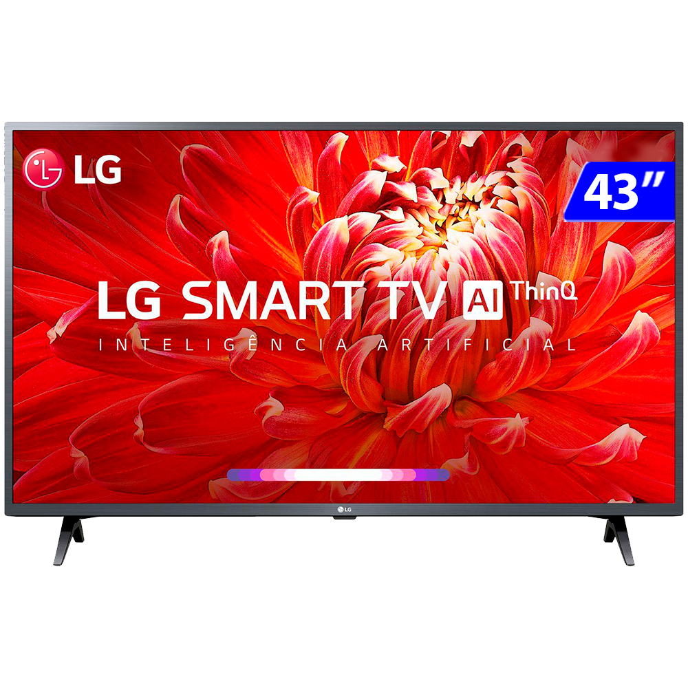 Smart Tv Lg Led 43” Full Hd Wi-Fi Webos Quad Core Ai Thinq 43Lm6370psb.Bwz - Sem Cor