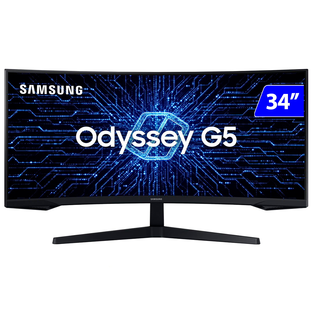 Monitor Gamer Samsung Curvo Odyssey G5 34" Ultra WQHD HDMI LC34G55TWWLXZD Menor preço em Monitor Gamer Samsung Curvo Odyssey G5 34" Ultra WQHD HDMI LC34G55TWWLXZD