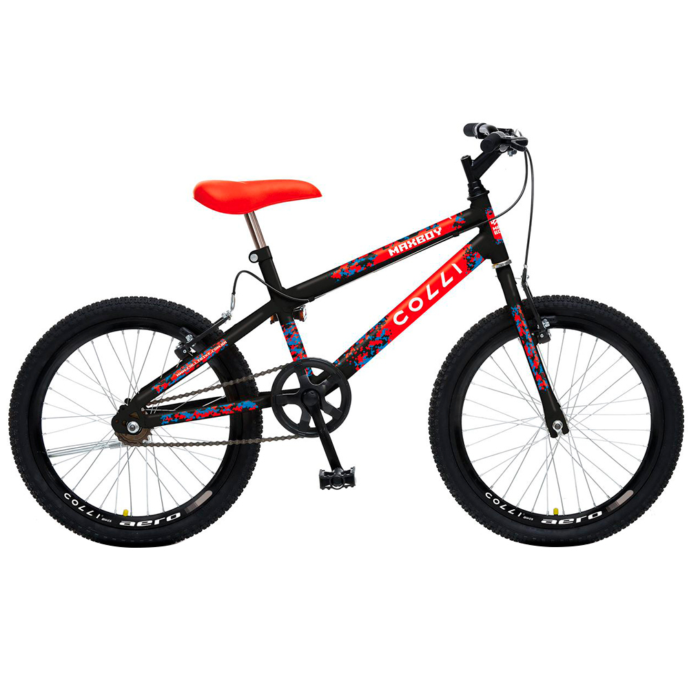 Bicicleta Infantil Aro 20 Colli Max Boy Freio V-Brake 1 Marcha - Preto