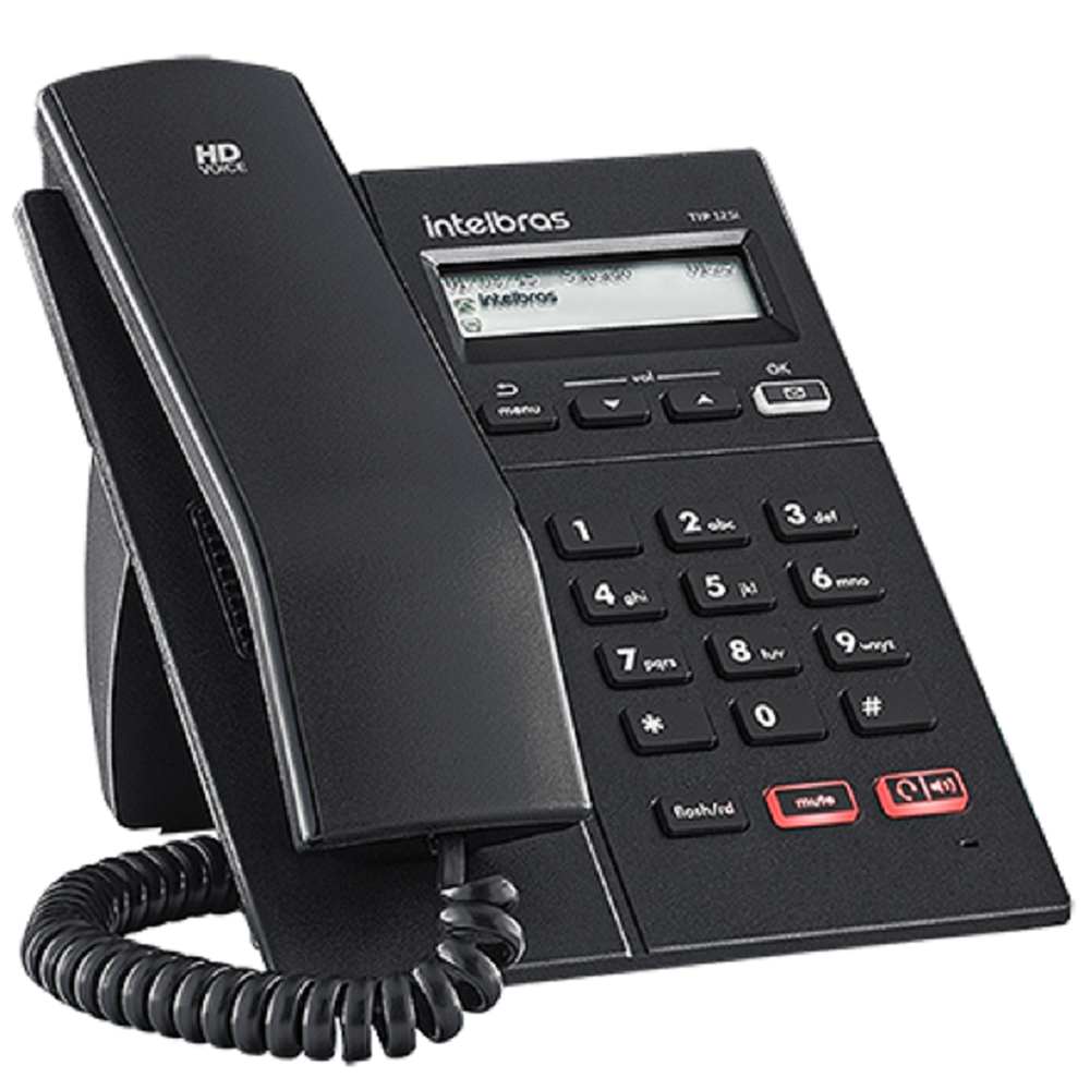 Telefone Com Fio Intelbras Ip Tip125i Com Display Blacklight E Hd Voice - Preto - Bivolt