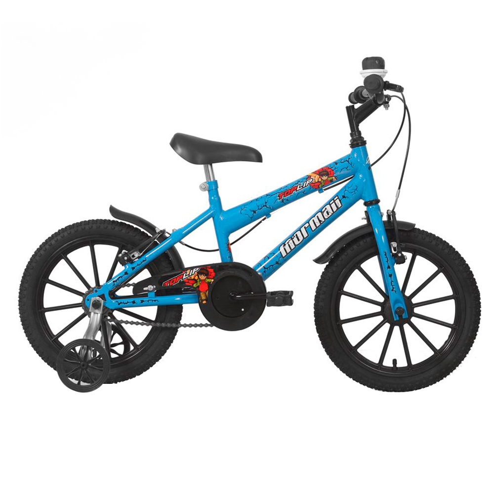 Bicicleta Infantil Aro 16 Mormaii Top Lip V-Brake 1 Marcha - Azul