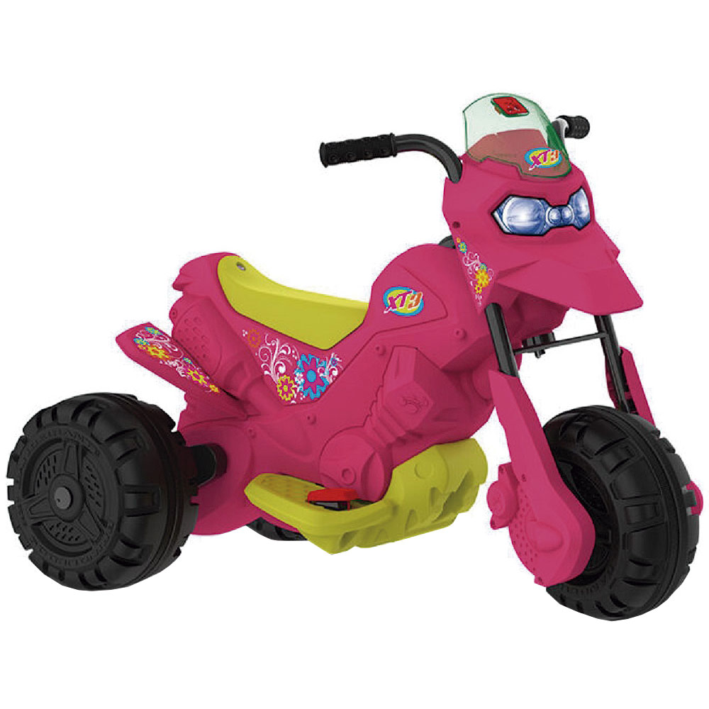 Moto Elétrica Infantil Bandeirante Xt3 6V 2 Marchas - Pink - Bivolt