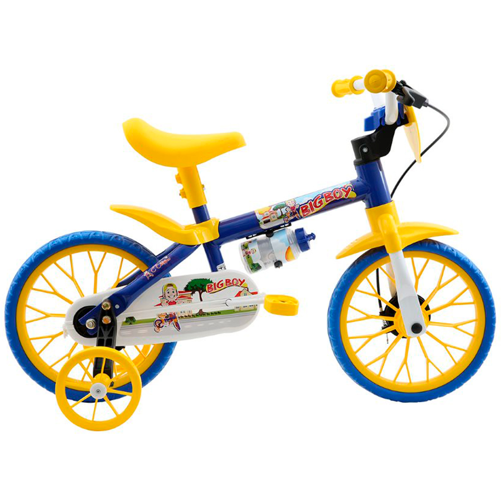 Bicicleta Infantil Aro 12 Cairu Shark Big Boy Nathor 1 Marcha Freio Tambor - Azul