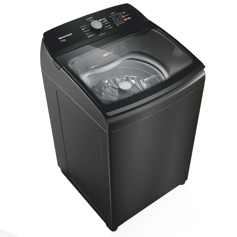 Máquina De Lavar Brastemp 12Kg Automática Cesto Inox Bwk12b9 4 Níveis - Platinum - 110 Volts