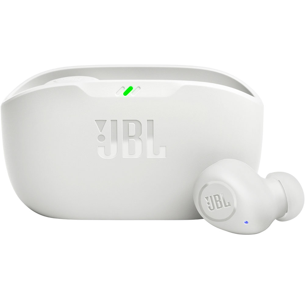 Fone De Ouvido Auricular Jbl Wave Buds Bluetooth Microfone Integrado - Branco - Branco