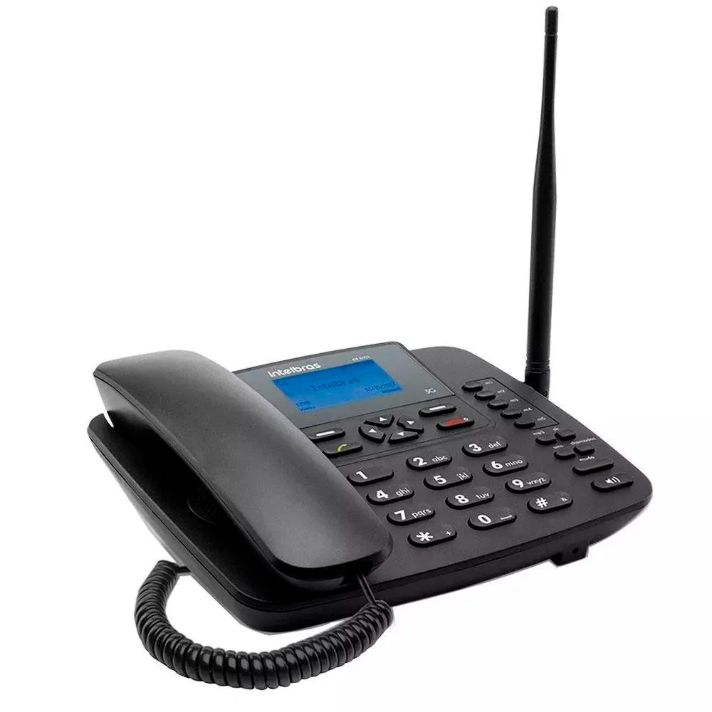 Telefone Celular Rural Fixo Intelbras Cf 6031 3G Com Viva Voz - Preto - Preto - Bivolt