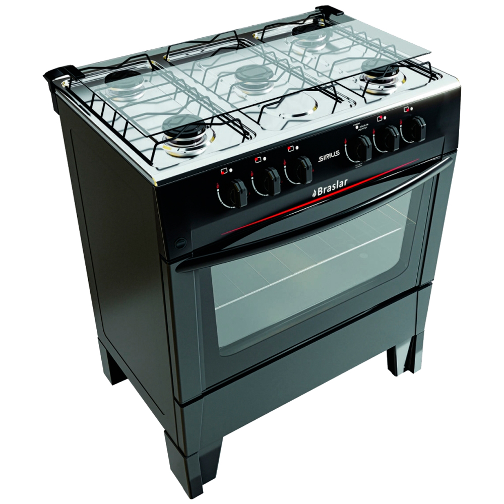 Fogão 5 Bocas Braslar Sirius Plus Branco - Bivolt