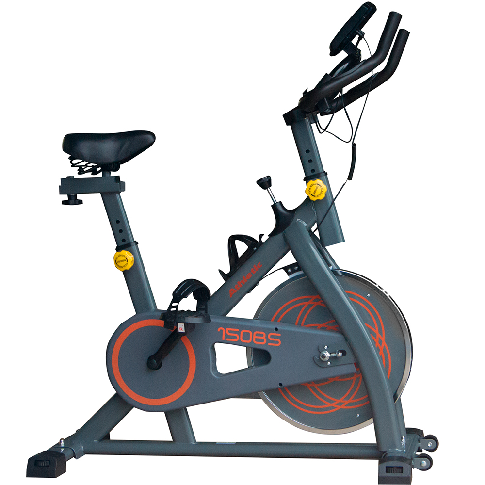 Bicicleta Ergométrica Spinning Com 6 Funções Advanced 150Bs Athletic - Cinza