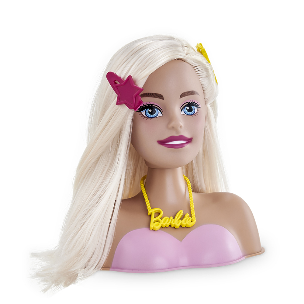Boneca Busto Barbie Styling Head Sparkle Pupee Brinquedos - Sem Cor