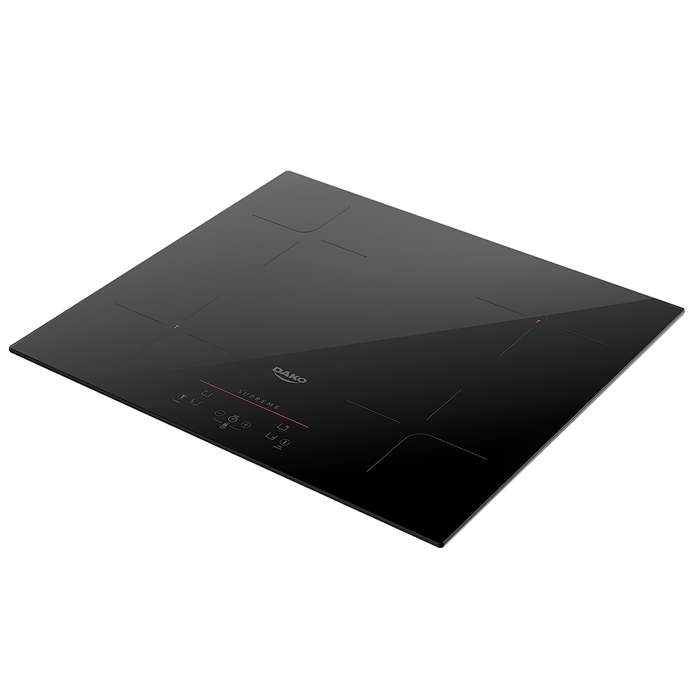 Cooktop Por Indução Dako Supreme 4 Bocas Automático Em Vitrocerâmico - Preto - 220 Volts