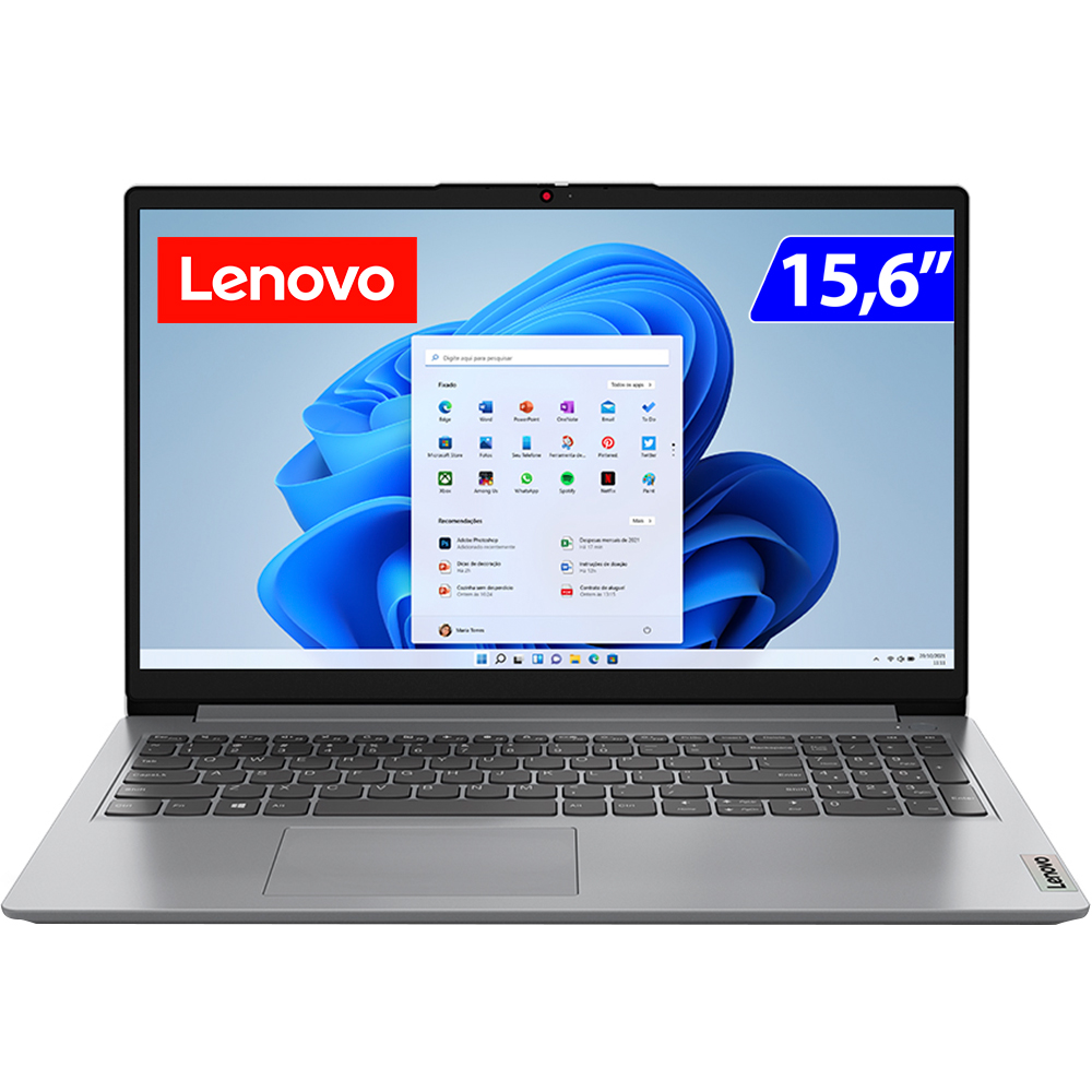 Notebook Lenovo Ideapad 1 I3 W11 4Gb 256Gb Ssd 15.6