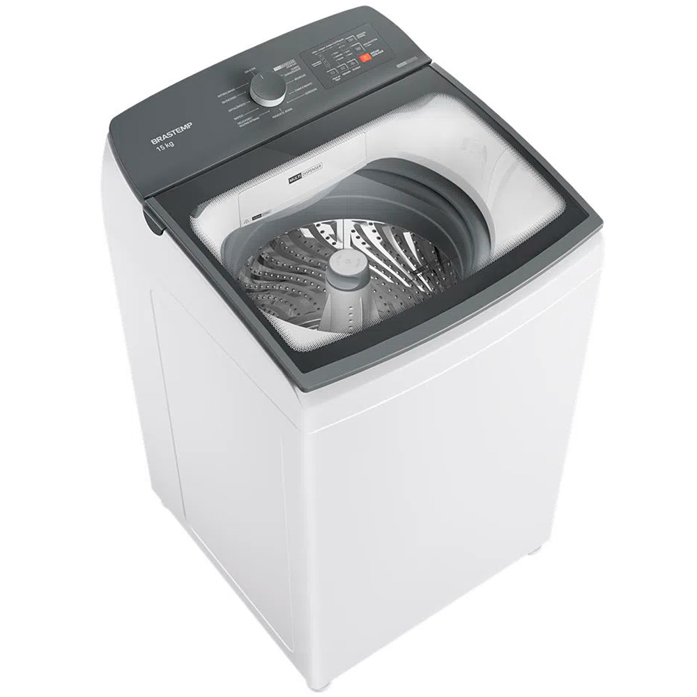 Máquina De Lavar Brastemp 15Kg Automática Cesto Inox Multi Dispenser Bwf15ab - Branco - Branco - 110 Volts