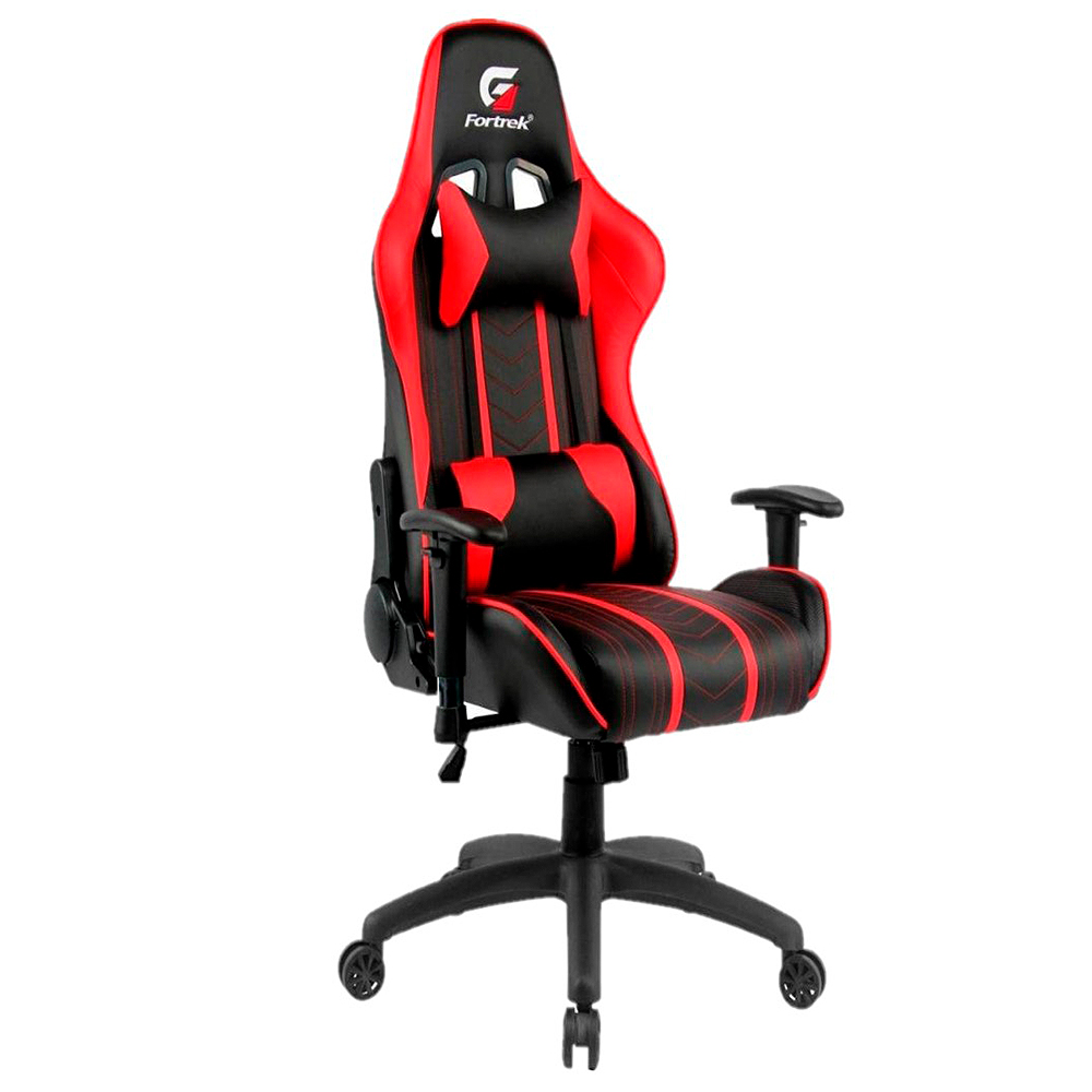 Cadeira Gamer Fortrek Black Hawk Giratória Com Apoio De Braço Ajustável - Preto/Vermelho