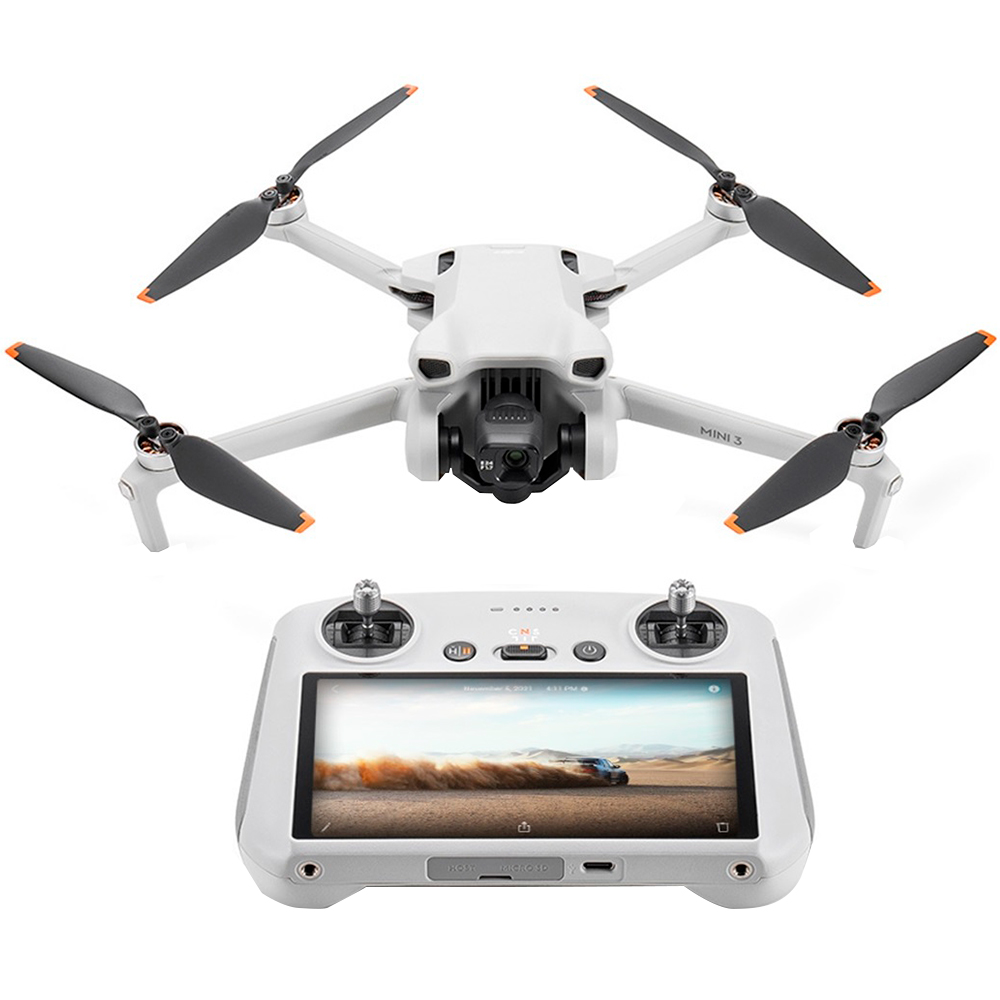 Drone Dji Mini 3 Rc Câmera 4K Com Tela Fly More Combo Dji033 - Cinza - Bivolt