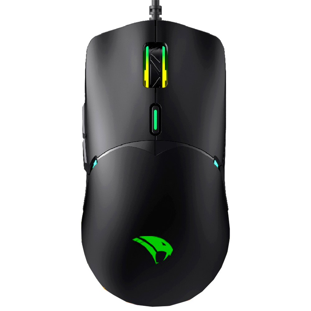 Mouse Gamer Com Fio Viper Pro Naja Usb Sensor Óptico 6 Botões - Preto/Verde - Bivolt