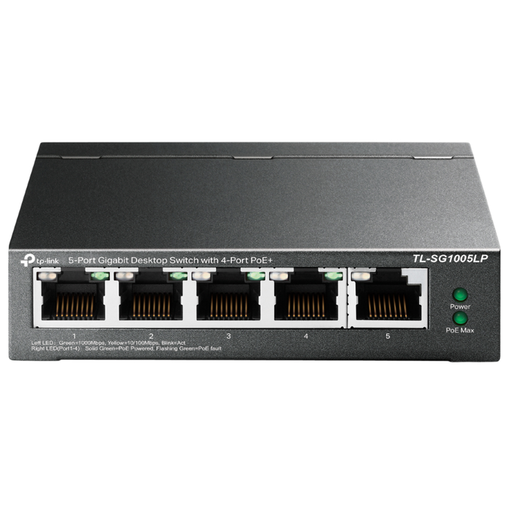 Switch Tp-Link Gigabit Profissional 10/100/1000Mbps 5 Portas Tl-Sg1005lp - Cinza - Bivolt
