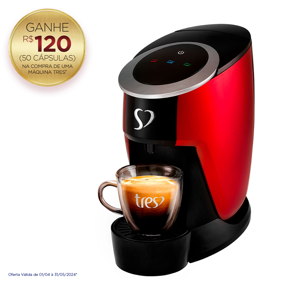 Cafeteira Espresso Três Corações Touch Multibebidas - Vermelho - 110 Volts
