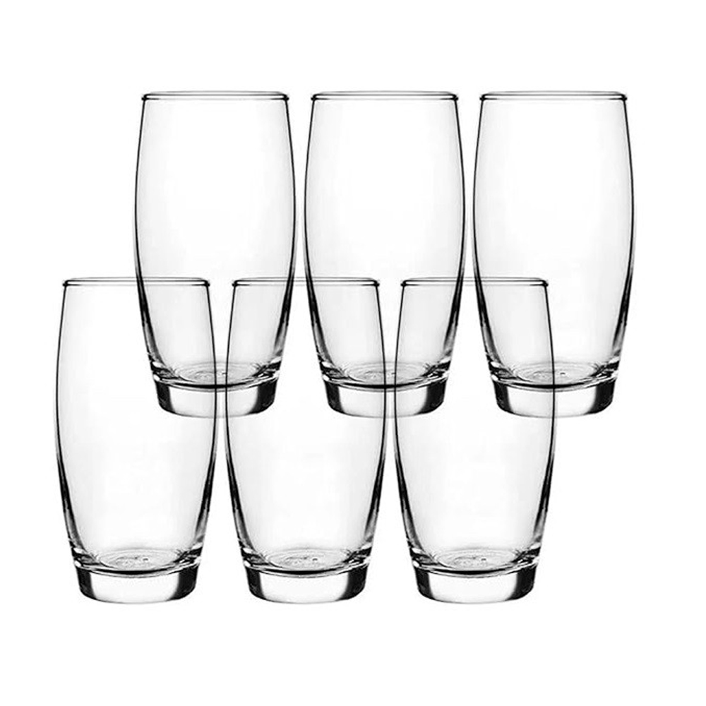 Conjunto De Copos 6 Peças De Vidro 300ml Nadir Oca