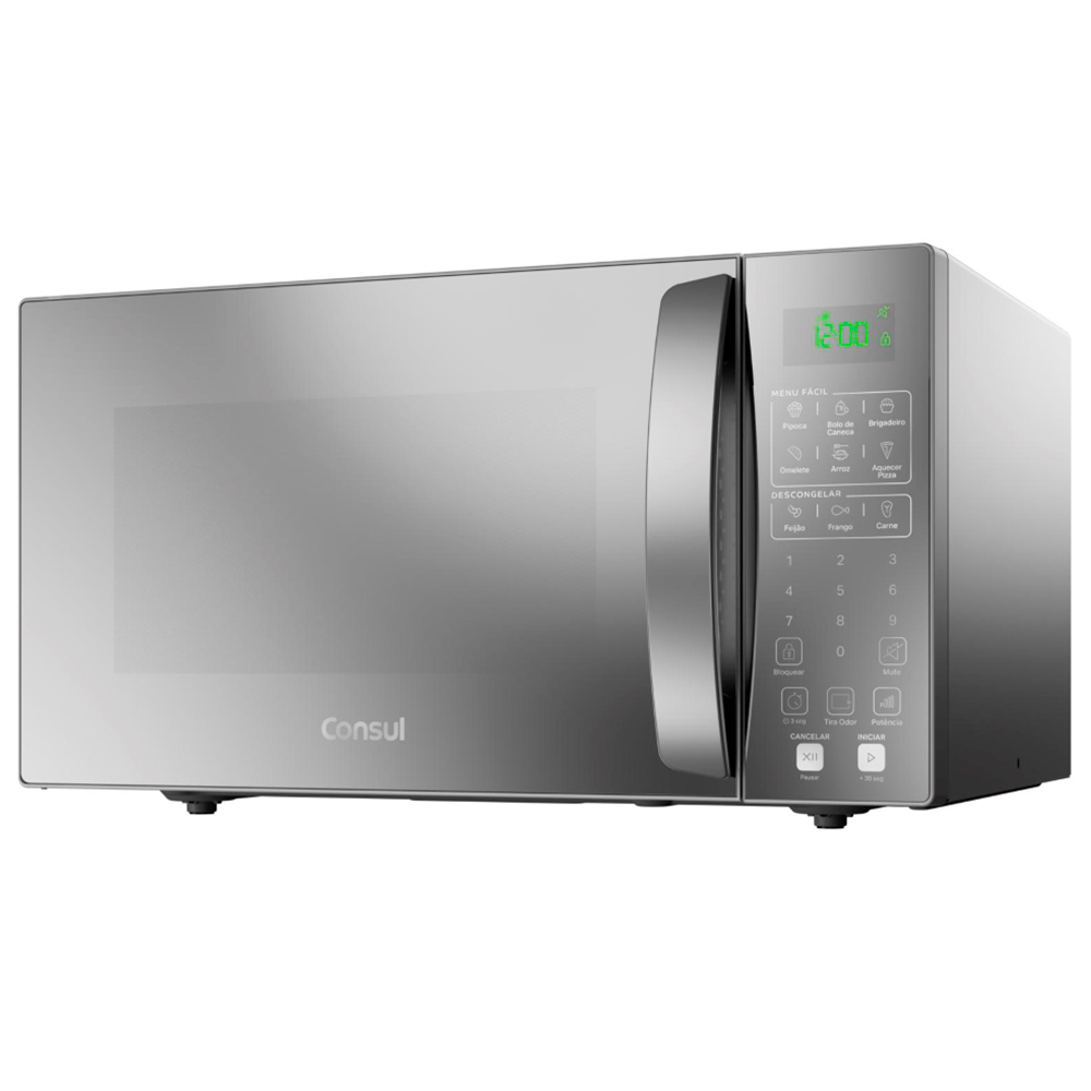 Micro-Ondas De Bancada Consul 32L 900W Espelhado Receitas Rápidas - Cinza - 110 Volts