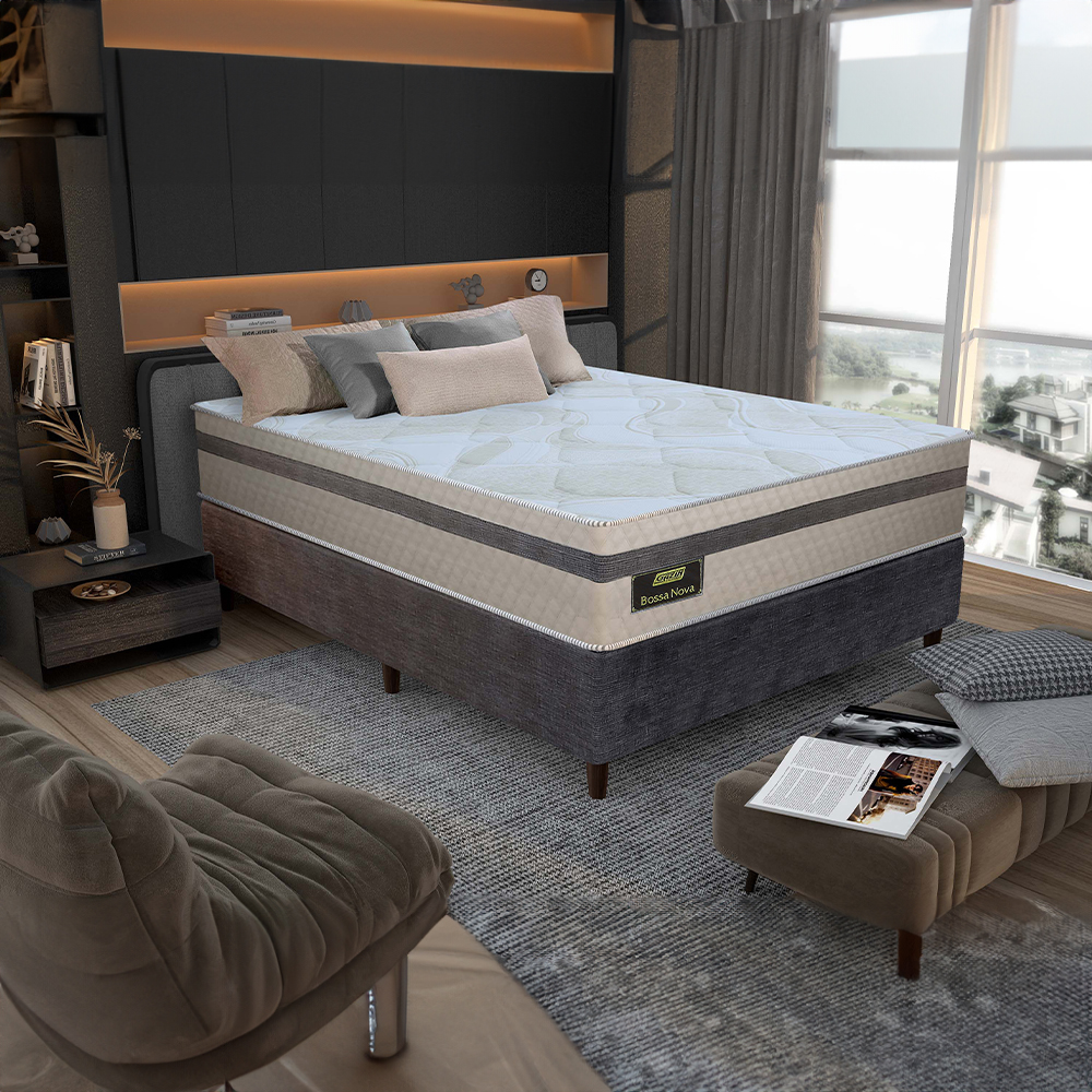 Colchão Cama Box Gazin Molas Ensacadas Casal 138x188 Bossa Nova