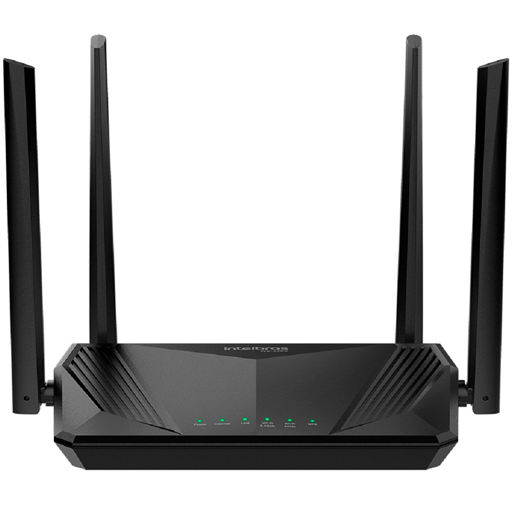 Roteador Intelbras W6 Ac1500 1200Mbps 4 Antenas 4 Portas - Preto - Bivolt