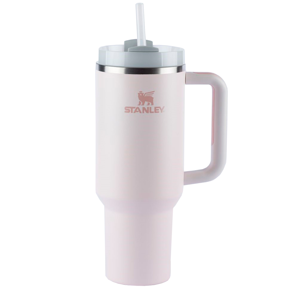 Copo Térmico Stanley Quencher Aço Inox 887ml Com Canudo - Rose Quartz
