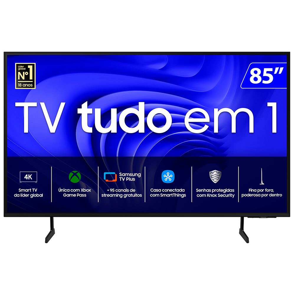 Smart Tv Samsung Led 85” 4K Wi-Fi Tizen Comando De Voz Un85du8000gxzd