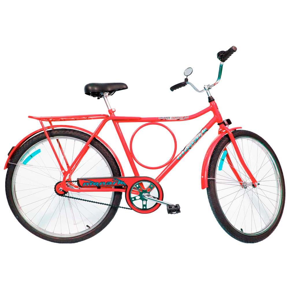 Bicicleta Aro 26 Monark Barra Circular Contra Pedal - Vermelho