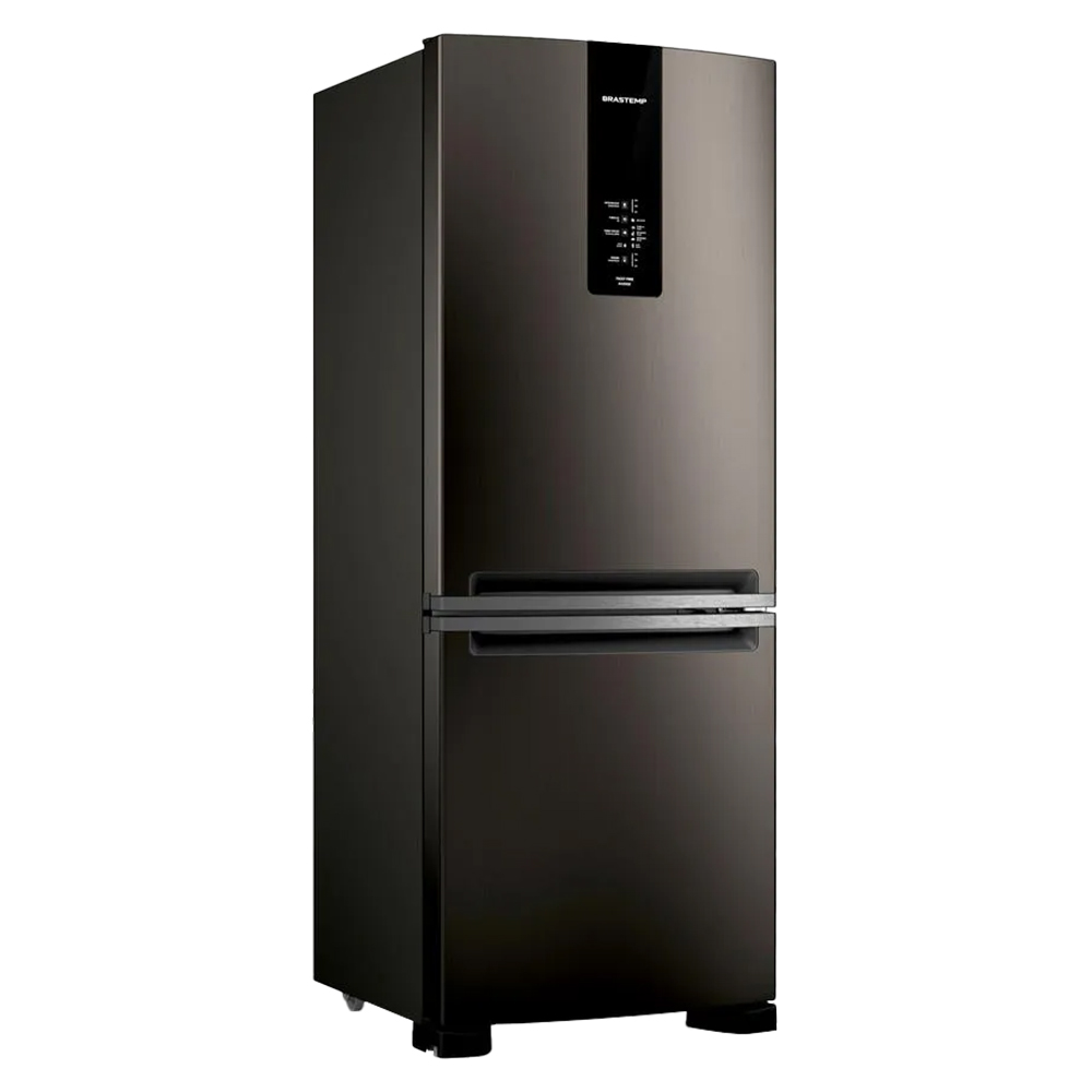 Geladeira Brastemp 447L Frost Free Inverse Bre57febna - Black Inox - 110 Volts