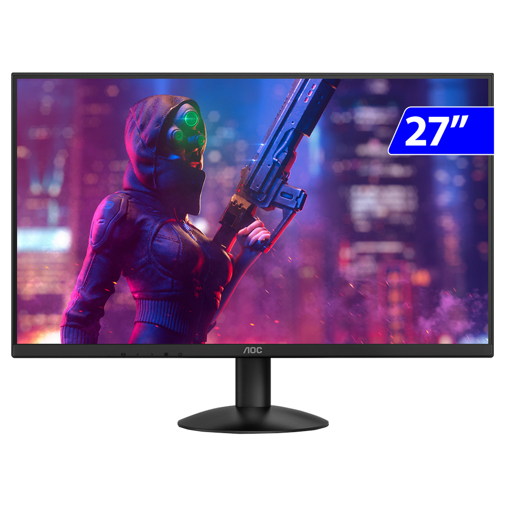 Monitor Gaming Aoc Led 27" Full Hd Hdmi Vga 27B30h - Preto - Bivolt