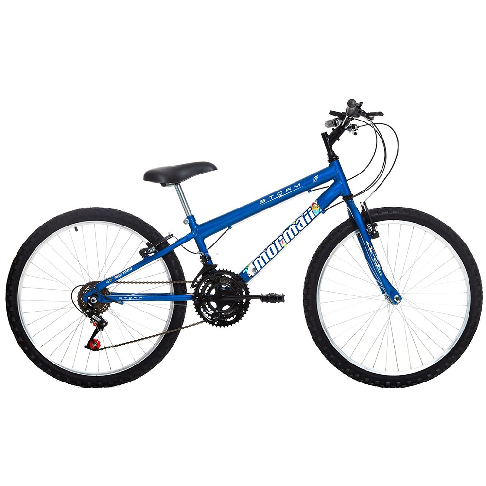 Bicicleta Aro 24 Mormaii Storm 18 Marchas Freio V-Brake - Azul