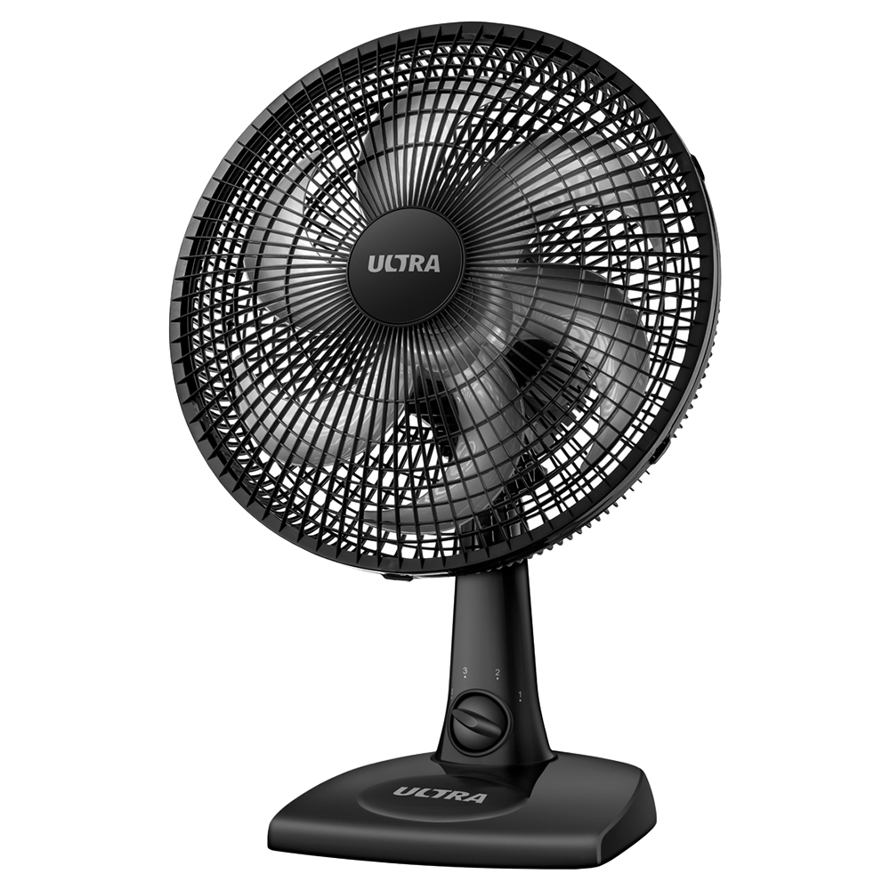 Ventilador De Mesa Mondial Ultra V-Ut-30-02 30cm 6 Pás 3 Velocidades - Preto/Prata - 110 Volts