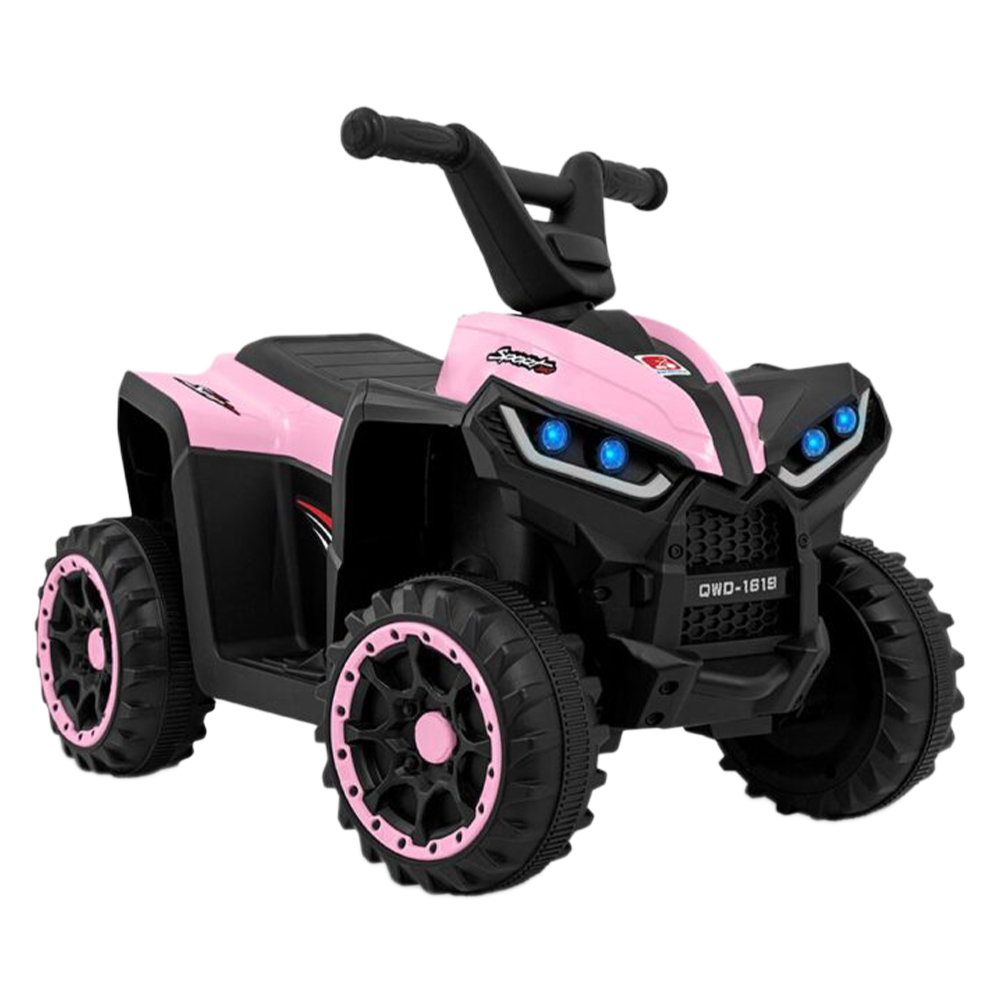 Quadriciclo Elétrico Infantil Com Farol E Limitador De Giro Bandeirante - Rosa - Bivolt