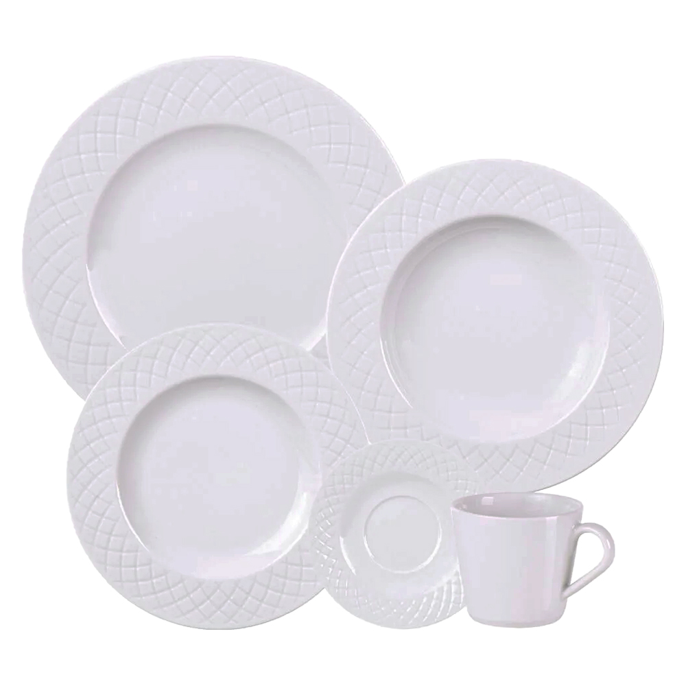 Aparelho De Jantar 20 Peças Porcelana Ingrid Tramontina