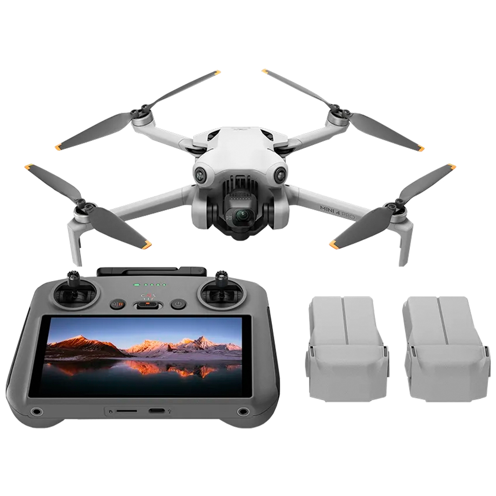 Drone Dji Mini 4 Pro Fly More Combo Plus Com Tela - Cinza - Bivolt