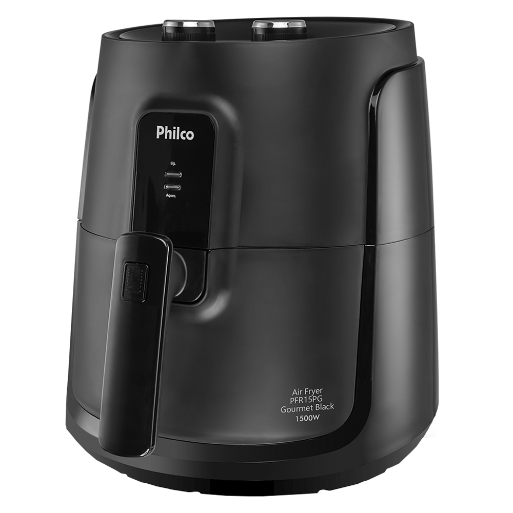 Fritadeira Elétrica Philco Air Fryer Gourmet Black 4,4L 1500W Pfr15pg - Preto - 110 Volts