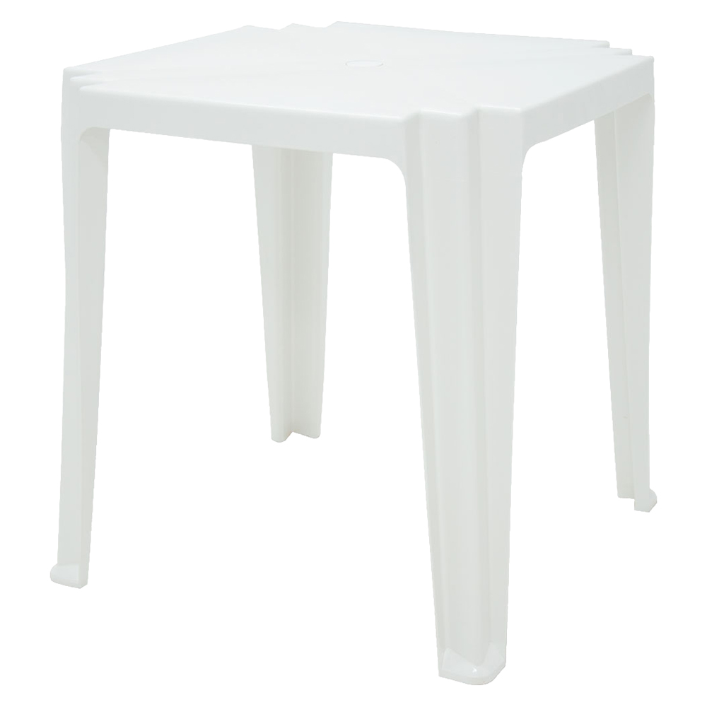 Mesa De Polipropileno Quadrada De 4 Lugares Tambaú Tramontina - Branco